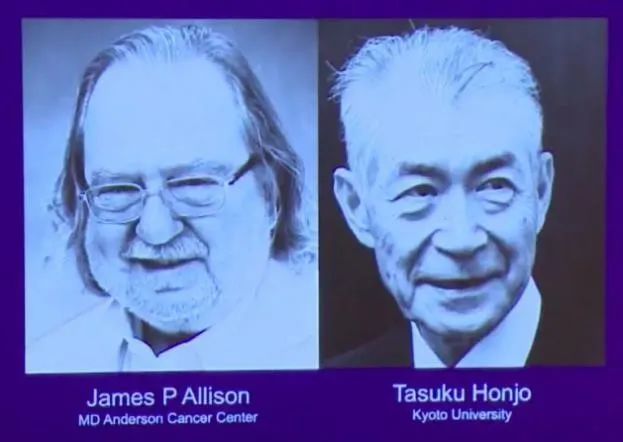詹姆斯·艾利森（James P. Allison）和本庶佑（Tasuku Honjo）