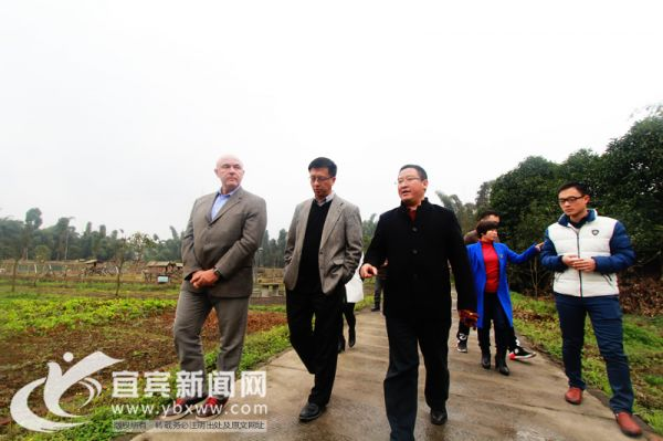 资料图片：Boris Predovich（前排左一）再次参观横竖洽谈合作事宜。