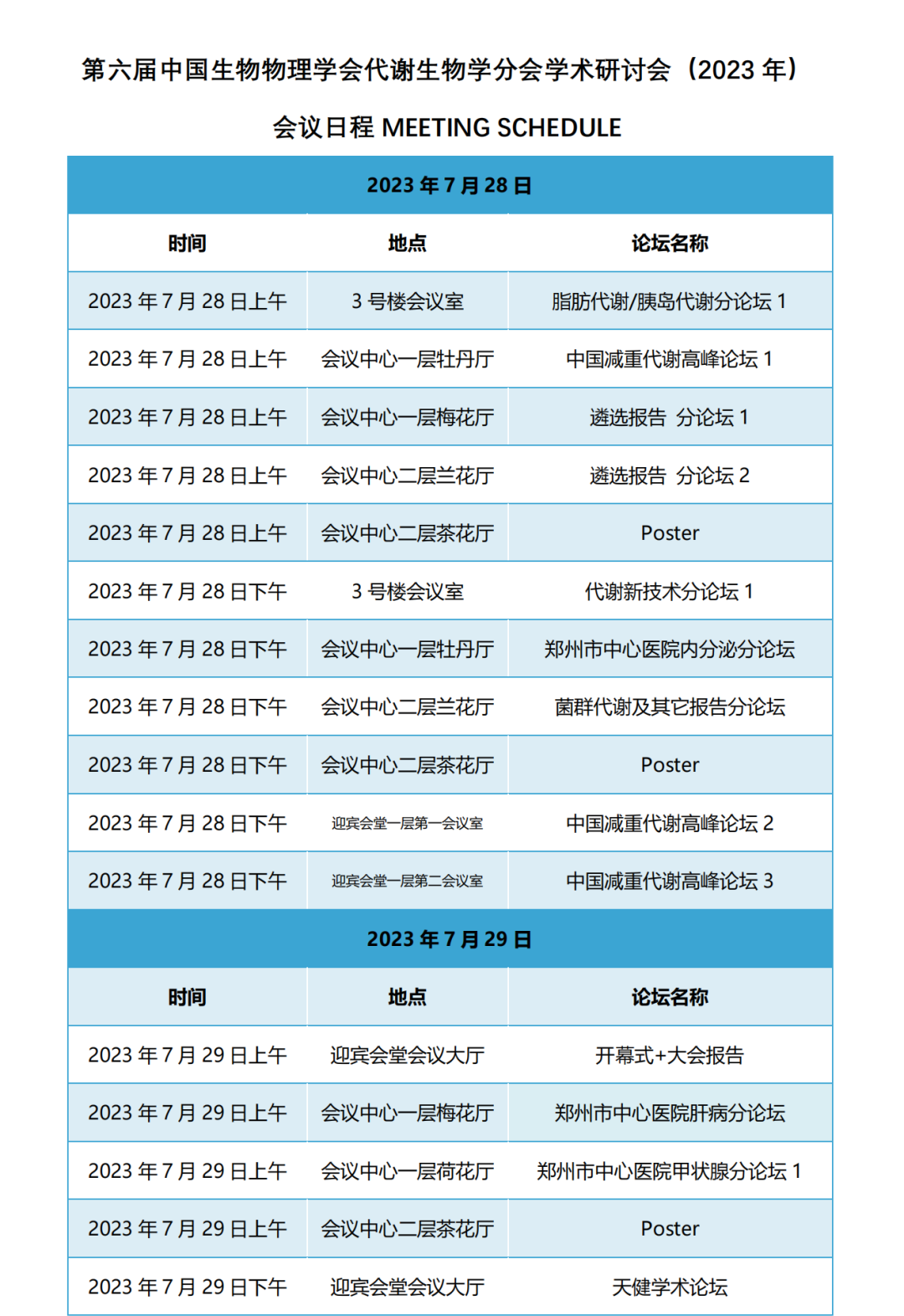 第六届中国生物物理学会代谢生物学分会学术研讨会